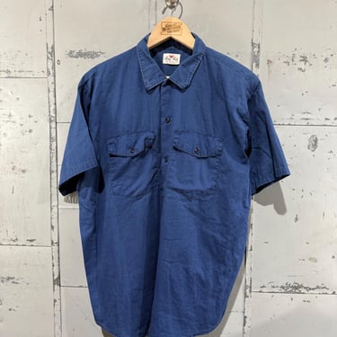 Vintage 1950s Cotton button up Shirt short sleeve Workwear King Kole Brand 