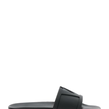 Valentino Garavani Men Black Sandals With Vlogo Detail On The Front In Tech Fabric Man