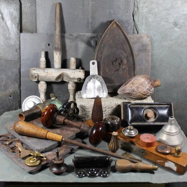25 Pc Salvage Junk Drawer | "Salvage Central" | Metal & Wood Junk Drawer | Destash | Assemblage Art Materials | Vintage Smalls | Bixley 