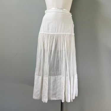 1950s Vintage Homespun White Cotton Slip Toile Hoop Circle Skirt Hoops My Dear 