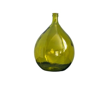 Large Green Vintage Teardrop Demijohn Glass Floor Vase JB240-31