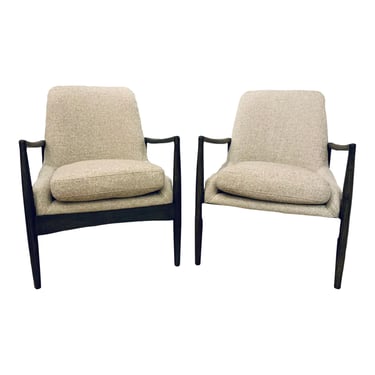 Mid-Century Modern Style Performance Lounge Chairs Pair