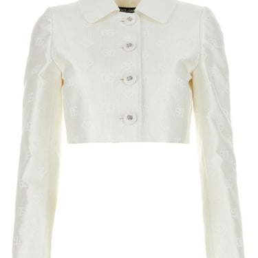 Dolce & Gabbana Woman White Jacquard Blazer