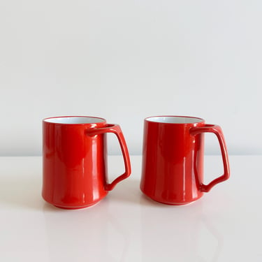 Vintage Dansk Kobenstyle Red Ceramic Mugs 2000s | Table Scraps