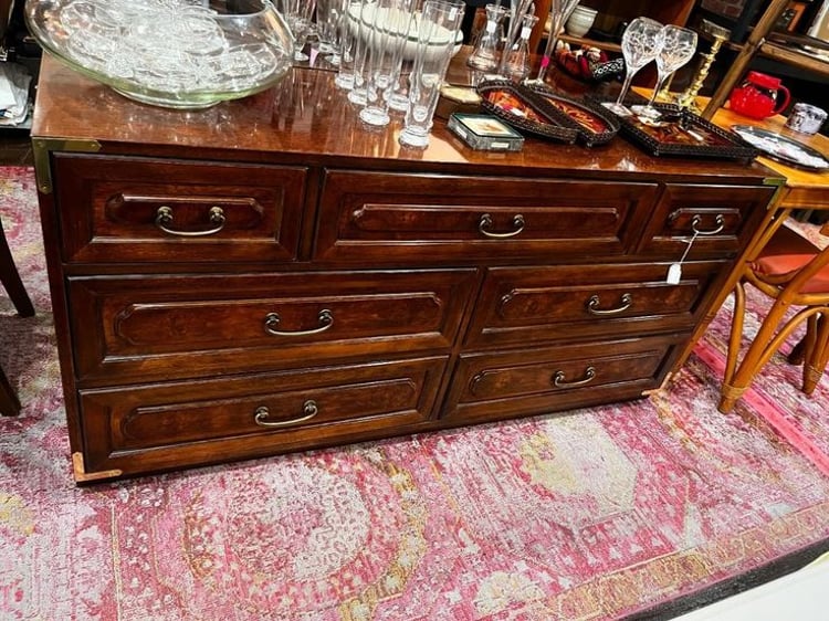 Bernhardt furniture campaign style dressers; we have 2! 62” x18” x 30.5” 