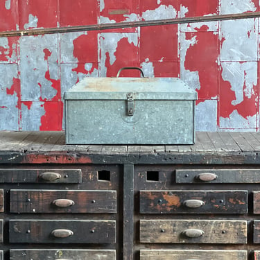 Vintage Homemade Machinist Tool Chest Industrial Tote 