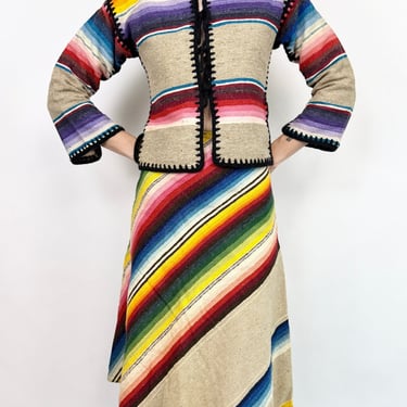 60's Southwest Rainbow 2 Pc Set