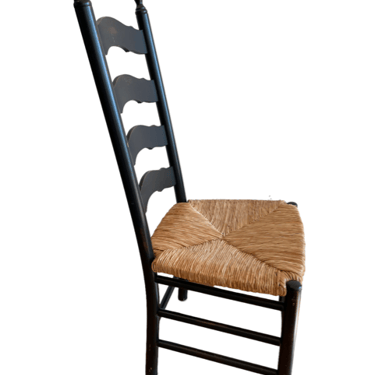 6 Rush Seat Ladder Back Oil Rubbed Dining Chairs KG136-21