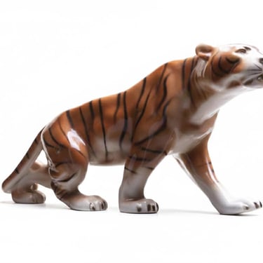 Tiger, Royal Dux, 1960s, Czechoslovakia 