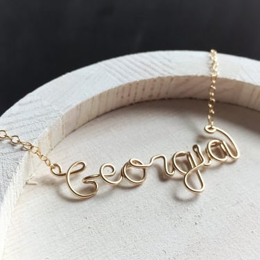 Gift for Her- Name Necklace - Personalized Name Necklace - Custom Name or Word Necklace- Silver or Gold Necklace - Personalized Gift 