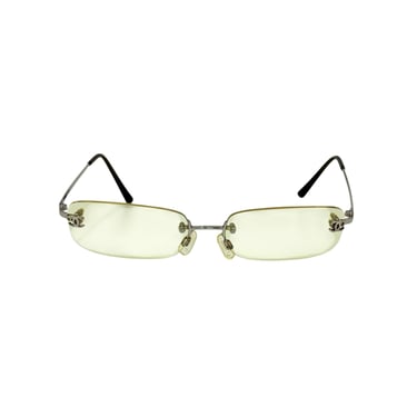Chanel Yellow Mini Rimless Sunglasses