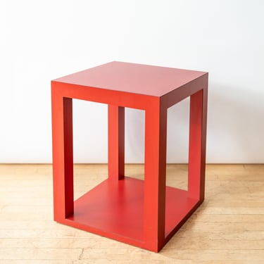 Red Parsons Style Side Table