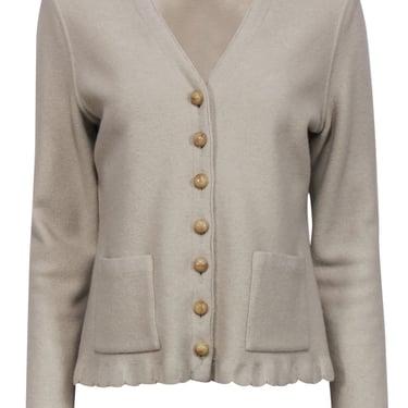 Sonia Rykiel - Oatmeal Wool & Angora Button-Front Jacket Sz 8