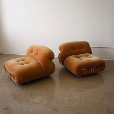 Afra & Tobia Scarpa “Soriana” Chairs, a pair 