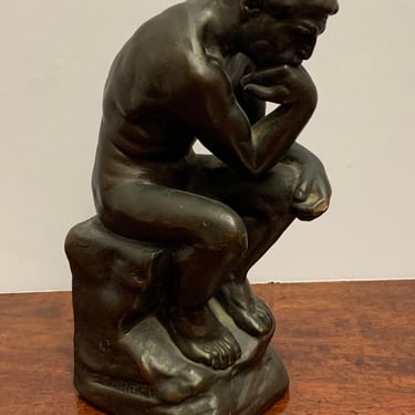 Vintage “The Thinker” Signed Statue 
