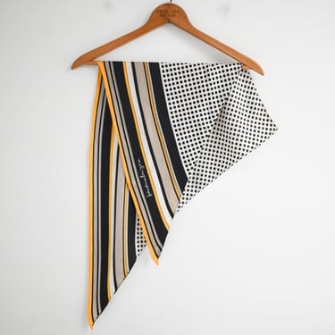 1950s/60s Pauline Trigere Silk Triangular Scarf 