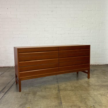 Teak Dresser with Recessed Pulls 