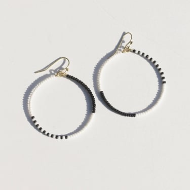 Rover &amp; Kin - Monochrome Beaded Hoops