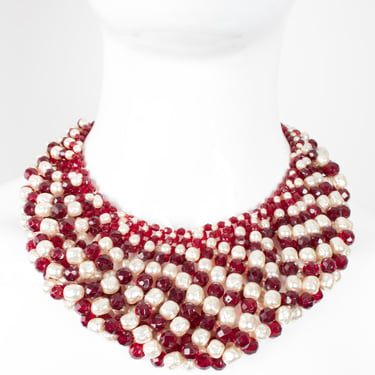Draped Bead Pearl Necklace