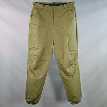 PRADA Size 36 Green Olive Cotton Tapered Elastic Cuffs Zip Fly Casual Pants