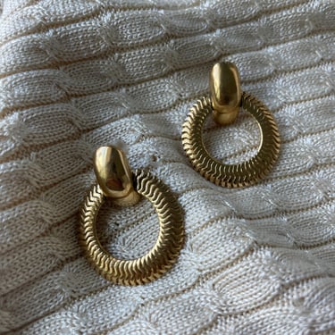 vintage sleek statement hinged earrings 