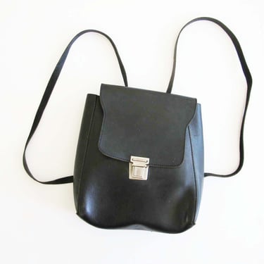 Vintage Black Leather Backpack - 90s Black Leather | Milk Teeths - Long  Beach, CA | ATTIC
