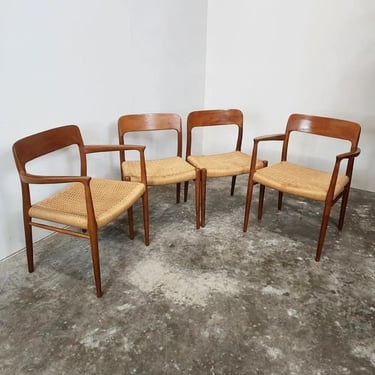 Set of 4 Niels Moller Model 75 Chairs (Please Read Shipping Info in Description) 