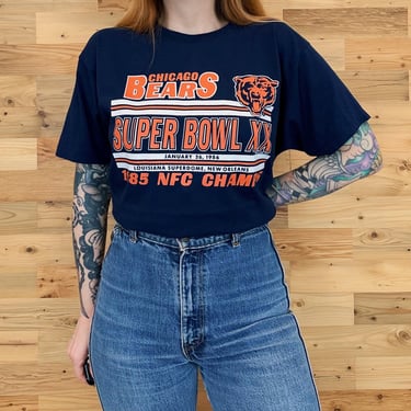 Chicago Bears Vintage 80's Super Bowl Tee Shirt T-Shirt 