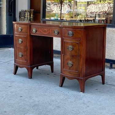 Ratifying Contracts | 1940s Mahogany Vanity/Desk with Inlayed Design