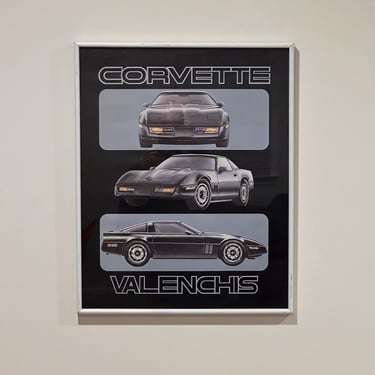 Rare 1980s Chevy Corvette Poster 