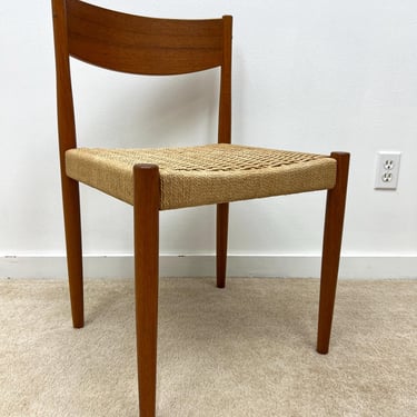 vintage Danish modern Poul Volther Frem Rojle teak dining chair 