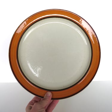 Vintage Sango Rainbow Stoneware #653 Dinner Plate In Orange From Japan 