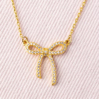 Crystal Bow Necklace