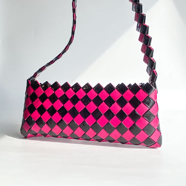 Y2K Pink &amp; Black Wrapper Shoulder Bag