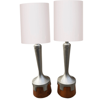 Pair of MCM Lamps (Shades Not Included)