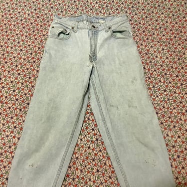 Vintage 80s 90s Levis 560 Distressed Light Wash Denim Jeans 28 waist by TimeBa