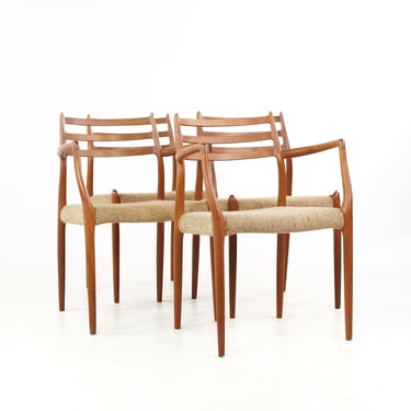 Niels Moller 62 and 78 Mid Century Teak Dining Chairs - Set of 4 - mcm 