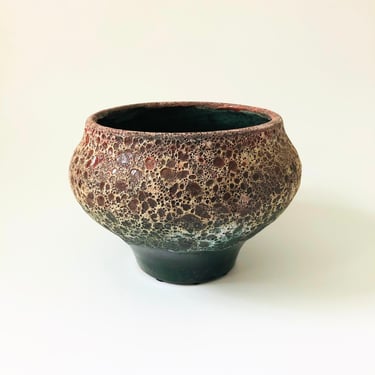 Large Textured Lava Glaze Planter 