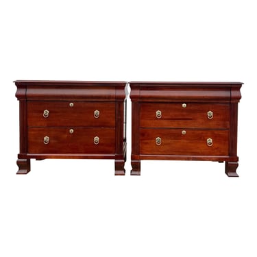 Ethan Allen “Daryn” British Classics Bedside Chests Oversized Nightstands 
