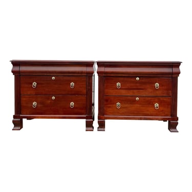 Ethan Allen “Daryn” British Classics Bedside Chests Oversized Nightstands 