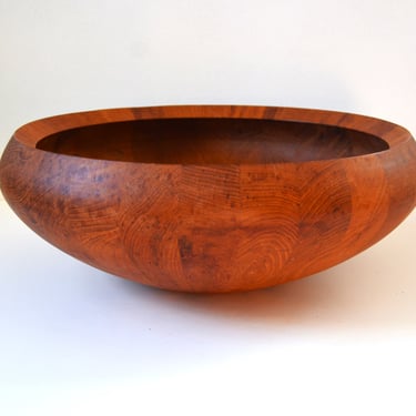 Massive 17" Staved Teak Danish Modern wooden Bowl by Jens H. Quistgaard for Dansk 