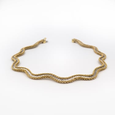 Buccellati 18kt Gold Wave Necklace