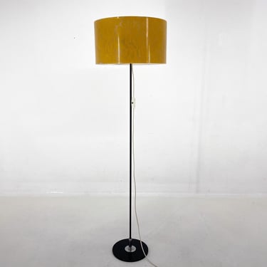 Mid-century Chrome & Plastic Floor Lamp, 1970's / Lace Pattern 