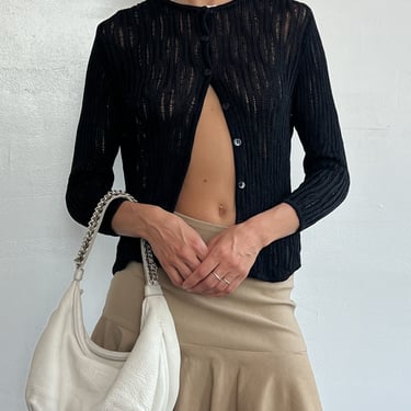 Slinky Cropped Black Cardi (S)