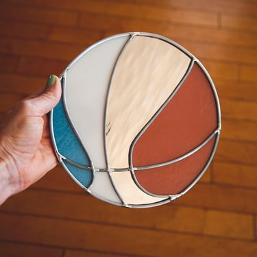 Modern Stained Glass Basketball One-of-a-Kind 