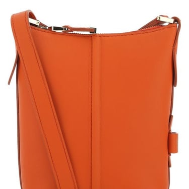 Max Mara Woman Orange Leather Riviers Crossbody Bag