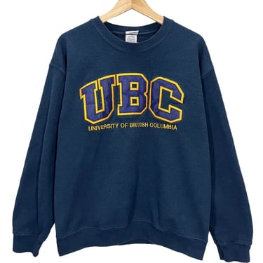 Vintage University of British Columbia UBC Blue Crewneck Sweatshirt Medium