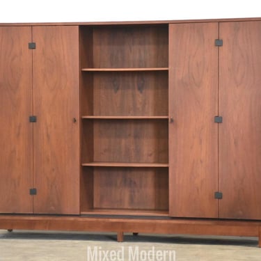 Milo Baughman Walnut Bookcase 