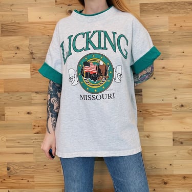 Vintage 90's Licking Missouri Souvenir Travel Tee Shirt T-Shirt 