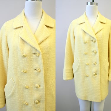 1960s Yellow Wool Boucle Coat 